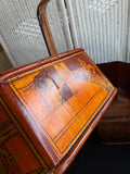 Chinese Vintage Octagonal 3-Tiered Lacquered Stacking Wedding Basket (2 AVAILABLE—PRICED INDIVIDUALLY AT $75 EACH)