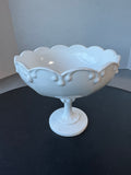 Indiana Glass Milk Glass Pedestal Bowl