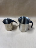 Pair Of Stainless Steel Frothing Pitchers