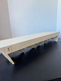 Light Gray Painted Heavyweight Wooden Scroll Wall Shelf