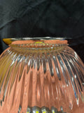 Large Glass Bowl with Silver Plated Pedistal