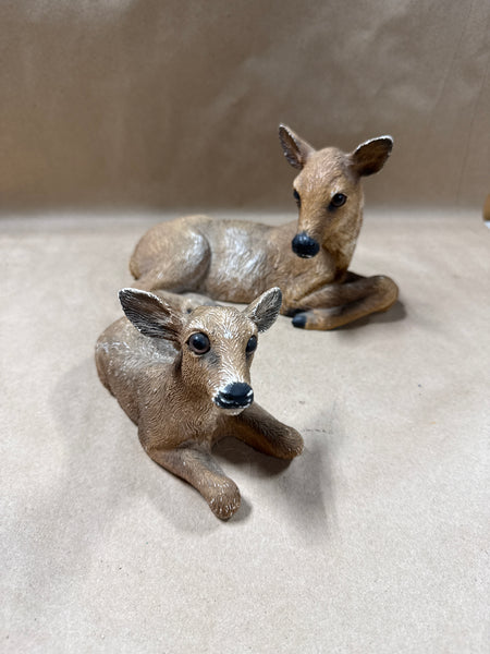 1985 Homeco Resin Momma And Baby Deer