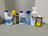 Cleaning Lot (O) *Most bottles at least half full*
