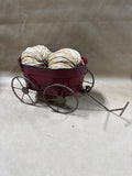 Metal Wagon With Two Pumpkins