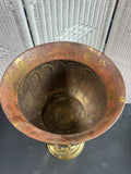 Brass Vintage Jardiniere Planter on Pedestal Stand