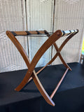 Brown Wooden Folding Luggage Rack (3 AVAILABLE—PRICED INDIVIDUALLY AT $25 EACH) (A)