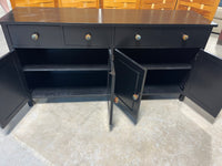 Wyser Furniture Black Particle Board Buffet with Pumpkin Knobs ***HEAVY ITEM***