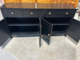 Wyser Furniture Black Particle Board Buffet with Pumpkin Knobs ***HEAVY ITEM***