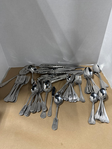 Large Lot Of Wallace Stainless Steel Flatware — 74 Pieces