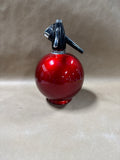 (A) Vintage Red Globemaster Seltzer Soda Siphon Bottle