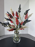 Red, White & Blue Faux Berries Arrangement in Clear Glass Vase