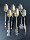 6-Piece Sterling Silver Vintage Souvenir Spoons