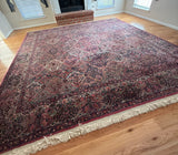Large Handwoven Rug, ~11 1/2 ft x 13 ft.***HEAVY ITEM***