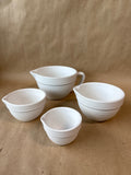 White Ceramic Measuring Cups - 1/4 Cup - 1 1/2 Cup