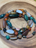 Vintage Polished Agate Necklace - TWO AVAILABLE PRICED INDIVIDUALLY $25 EA