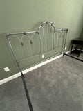King Metal Bed with Side Rails; No Support Slats Included