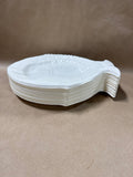 Fish Shaped Plastic Plates - Set Of 12