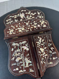 Mother of Pearl Inlay Vintage Asian Folding Wall Shelf