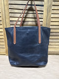 FOUNT Classic Black And Brown Bellfield Leather Shoulder Bag With Dust Bag And Care Instructions (B)