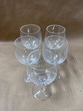 5 Clear Glass Wine Glasses // 2 Sets Available // PRICED INDIVIDUALLY