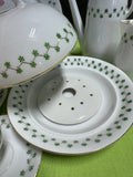 13-Piece Victoria Austria Green Maple Leaves Porcelain China Set