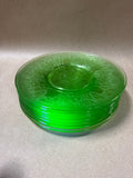 Uranium Ballerina Dessert Plates GLOWS- Set Of 8 (C)