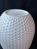 White Ceramic Hobnail Planter Pot Nocal Portugal (B) *Read Description*