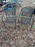 Pair of Sturdy Metal Outdoor Chairs
