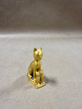FMNH Egyptian Cat With Kittens Gold Tone