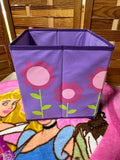 Pair of Princess Bath Rugs in Purple Canvas Tote
