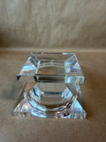 Crystal Oleg Cassini Candle Votive With Box (A)