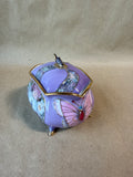 Ardleigh Elliott Purple Porcelain Musical Box “Lena Lue’s Wings Of Love” WORKS