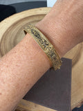 Hayward 12K Gold Filled Vintage Floral Etched Cuff Bracelet