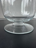 Krosno Poland Hurricane Pedestal Glass Candle Holder with Cracker Barrel Pillar Candle
