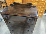 Vintage Dark Wood Tone Dresser