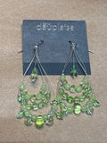 Silver & Green Earrings