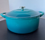 Tramontina 7QT Teal Enameled Cast Iron Dutch Oven