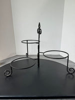 Wrought Iron Scroll 3-Tier Adjustable Dessert Stand