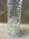Clear Cut Floral Glass Vase