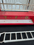 Tonka TFD Vintage Pressed Steel Aerial Ladder Fire Truck with Side Ladders