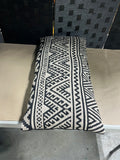 Black/White Geometric Pattern Lumbar Throw Pillow