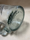 Hand Blown Swirl Ribbed Water Pitcher