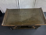Asian Vintage Wooden Pagoda Tabletop Apothecary Cabinet