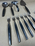 11 Piece Black Eldan Stainless Steel Flatware