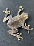 Metal Frog Wall Sculpture; Signed