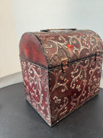Scroll Embossed Metal Decorative Trunk