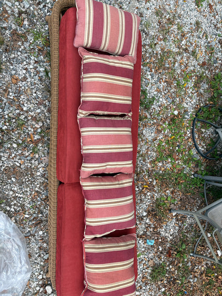 Lot of Five Outdoor Pillows