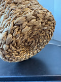 Large Boho Water Hyacinth & Rattan Floor Vase