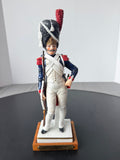 Grenadier a Pied de la Garde Van Gerdinge Sitzendorf Porcelain French Soldier with Wooden Base & Box