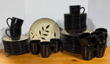 46-Piece Gibson Midnight Palm Stoneware China